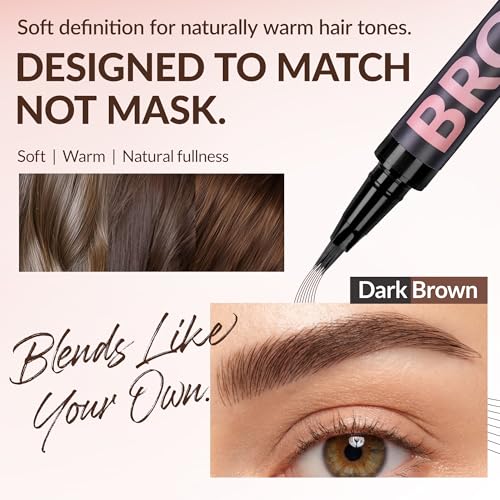 BEPHOLAN 4D Liquid Eyebrow Pen Waterproof Dark Brown