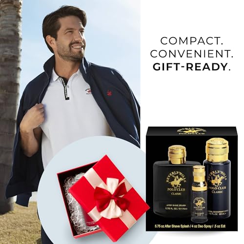 Beverly Hills Polo Club Men's Classic Fragrance 3-Piece Gift Set