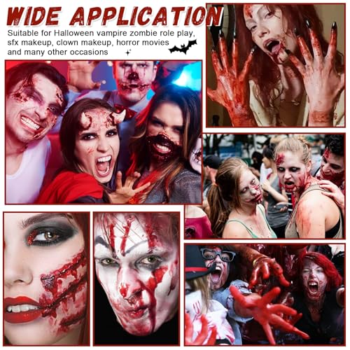 Halloween Fake Blood Makeup Kit 4pcs - Washable SFX