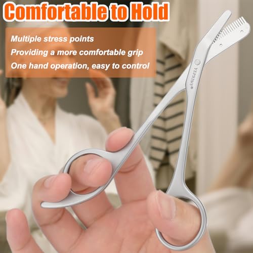 Eyebrow Trimming Scissors with Comb, Stainless Steel