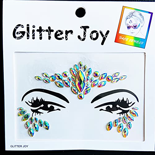 Festival Face Gems Jewels Stickers 6-Pack - AB Color