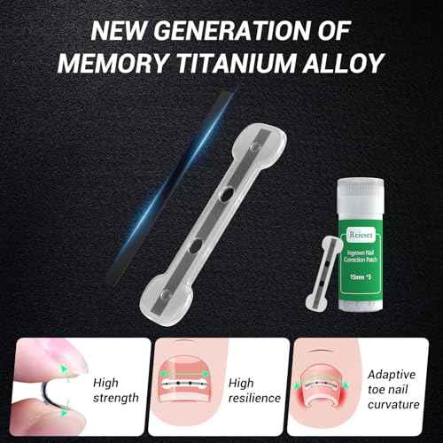 Titanium Alloy Ingrown Toenail Treatment, Nail Tools, and Ingrown Toenail Removal Kit Specially Designed for Curved Nail Repair and Ingrown Toenail Corrector (0.67/0.79in)