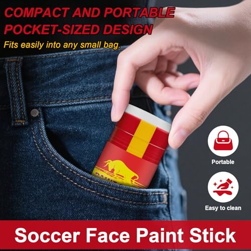 Spain Face Paint Stick | Sports Eye Black for Soccer