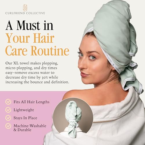 Cotton Cloud Hair Towel Duo - XL + Mini for Curly Hair