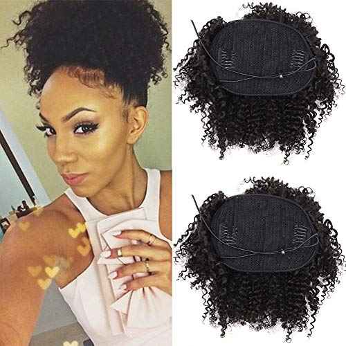 Afro Kinky Curly human hair ponytail extensions Kinky Curly drawstring human hair ponytail hairpieces natural curly clip in ponytail