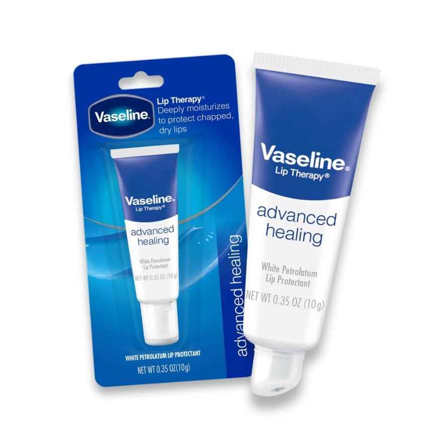 Vaseline Lip Therapy Petroleum Jelly, Advanced Formula 0.35 oz (12 pack)
