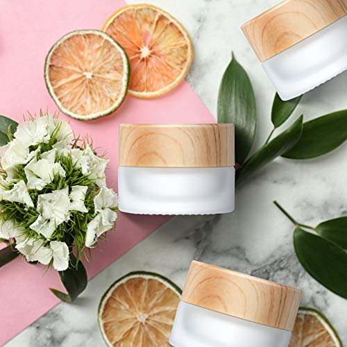 Geiserailie 10 Pcs Glass Cosmetic Sample Jars 5 Gram,5 Gram