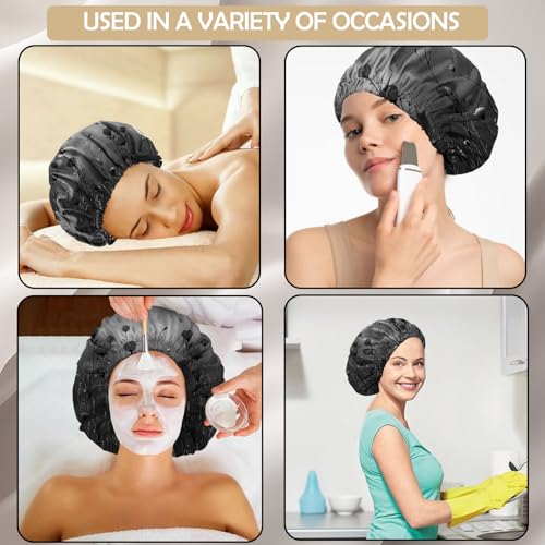 Satin Sleep Hair Bonnet for Women - Double Layer Elastic Adjustable Reusable