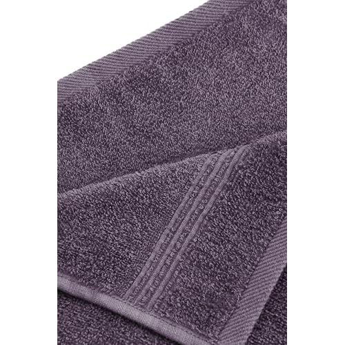 Ozdilek 6-Piece Washcloth Set 13x13 Towels 100% Turkish Cotton, Soft, Absorbent, Gentle on Sensitive Skin, Multi-Purpose Use, Washable, Reusable, Ideal for Baby Care & Spa 6 Towels (Orchid Purple)
