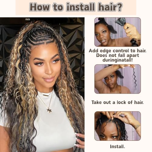 Deep Wave Boho Braiding Hair 200g 6 Bundles 20 Inch