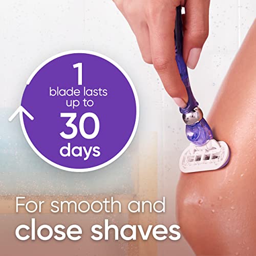 Gillette Venus Deluxe Women's Razor Handle with 2 Refill Blades, Moisture Strip