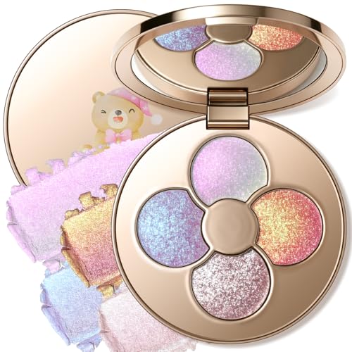 Noerrors Holographic Glitter Eyeshadow Palette - 4 Shades