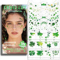 Glitter Shamrock Freckles Face Tattoos | 18 Sheets St. Patrick¡¯s Day Temporary Makeup Patches for Women Kids St. Patrick's Day Parade, Irish Festival Looks