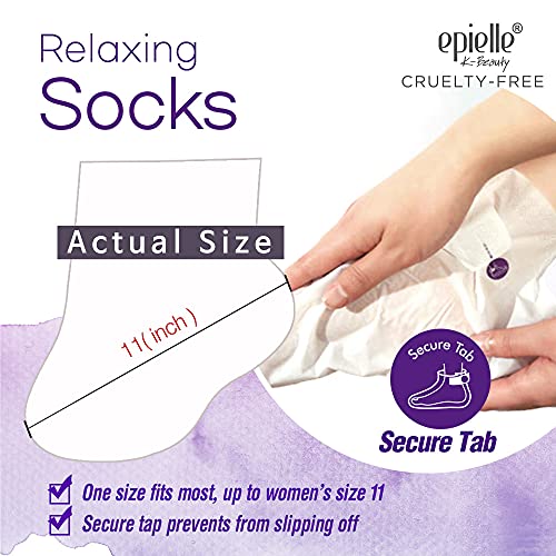 Epielle Moisturizing Foot Mask Socks - 5 Pairs for Dry, Cracked Heels