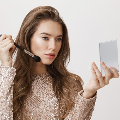 3-Pack Ultra Slim Portable Folding Makeup Mirrors for Purse
