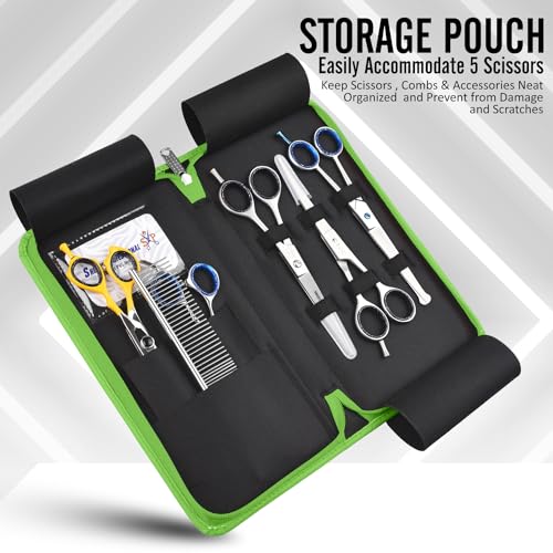 Leather 5-Scissor Storage Case for Hairstylists