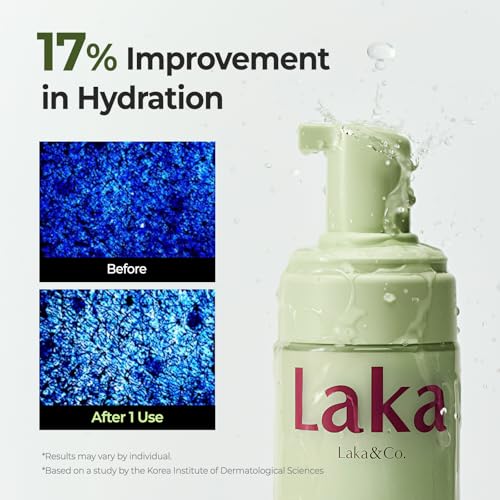 Laka Melty PDRN Oil Foam Cleanser, 145ml/4.9 fl.oz?, Gentle Face Cleanser for All Skin Types, Deep Cleaning, Hyaluronic Acid, Soft Bubble, Korean Skincare