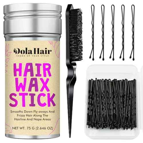 Hair Pins for Women Bobby Pins for Bun Styling Kit Black Premium Bobby Pin For Kids, Girls And Women Comfortable, Pain-Free Hair Accessories Hair Wax Stick Slick Back Brush Kit