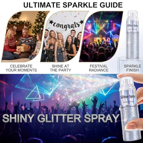 Holographic Body Glitter Spray for Hair & Festivals