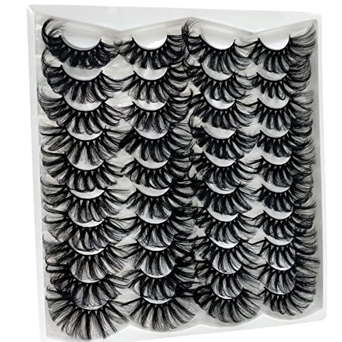 25mm Fluffy Mink Lashes 20 Pairs - Dramatic 3D Faux Eyelashes
