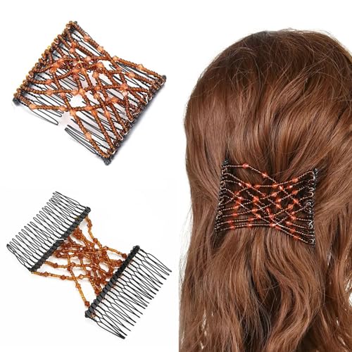 5-Pack Magic Hair Combs - Elastic Clips for Thick Curly Hair