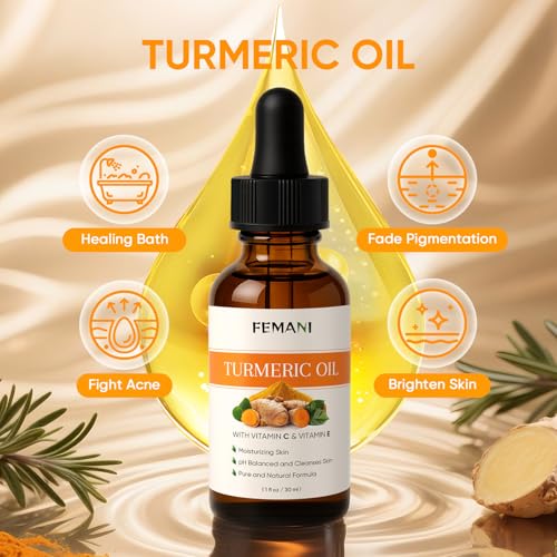 Turmeric Face Wash Set, Turmeric Facial Cleanser& Soap Bar & Oil for Face & Body Suit to All Skin Type, Protect Sensitive Skin Improve Skin Condition Soothing Irritation