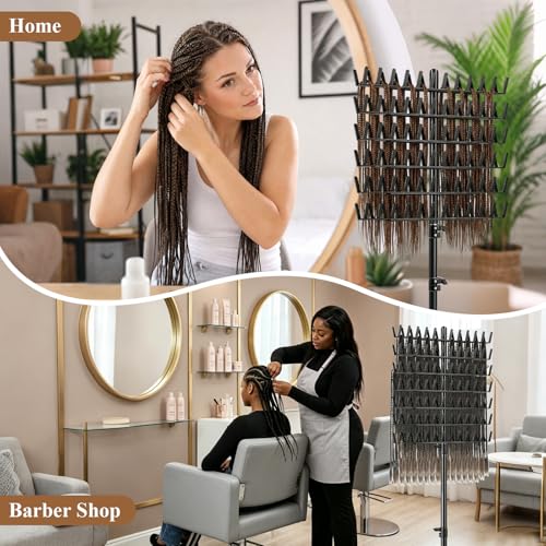 Eastdone Hair Braiding Rack - 144 Pegs Adjustable Stand Hanger