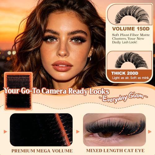 Lash Clusters 12-24mm Mega Volume Eyelash Extensions 224pc