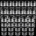 68 Pack 2 OZ Plastic Jars with Lids, Round Clear Slime Containers, Refillable Cosmetic Containers for Travel, Storage Lotion Cream Cosmetics Powders and Small Parts
