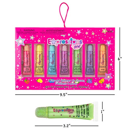 Expressions Flavored Shimmer Lip Gloss Set - 6 Colors