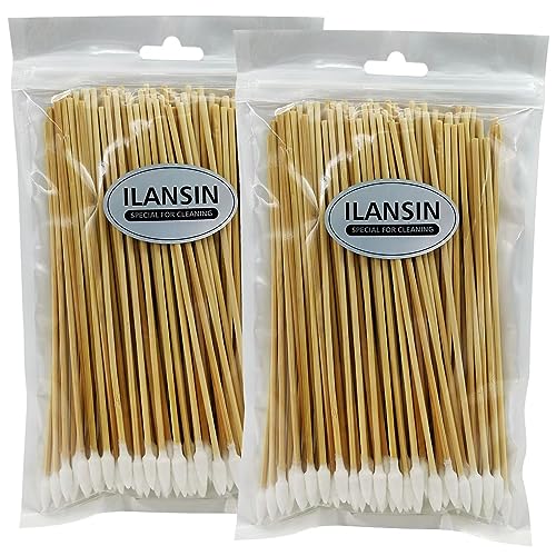 6-Inch Pointed Cotton Swabs with Bamboo Sticks, 200-Pack, Biodegradable Makeup & Cleaning Applicators