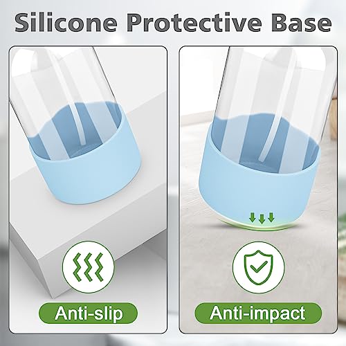 16 oz Glass Spray Bottle with Silicone Sleeve, Adjustable Nozzle