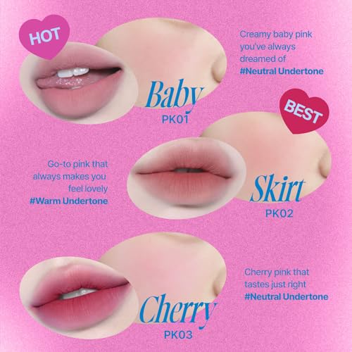 fwee Lip&Cheek Blurry Pudding Pot | Blushed Moment - Crush | Makeup Blush, Buildable Lightweight, Multi-Use Soft Matte Finish | 5g