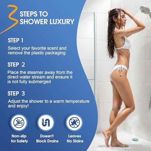 Shower Steamers, 18 Pack Set Shower Bombs with 6 Organic & Natural Fragrance, Self-Care & Relaxation Presents for Women and Men, Ideal for Personal Care and Birthday, Christmas White Elephant Presents