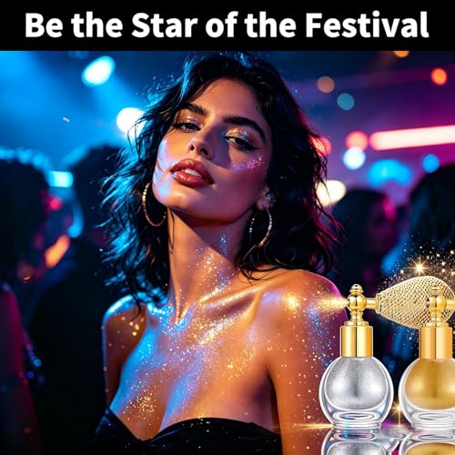 Body Glitter Spray 2-Pack with Refill - Gold & Silver