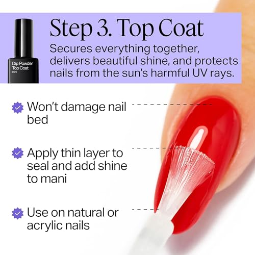 Nailboo Dip Powder Liquid Set - Base Coat, Top Coat & Activator (3 Pack)