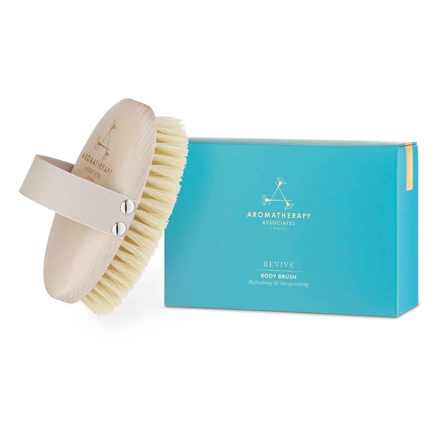 Aromatherapy Associates Revive Body Brush, Natural Dry Brush for Exfoliating Skin, Boost Circulation & Lymphatic Drainage, Anti-Cellulite Body Scrub Brush, 1 Count