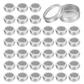 UXcell 40 Pcs Aluminum Round Tin Cans, 2 Oz, Silver, Travel Sized, Cosmetic Sample Containers with Clear Lid