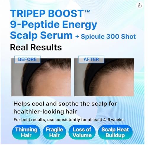 CELDYQUE 9-Peptide Hair Growth Serum - 1.35 Oz Roll-On for Thinning Hair