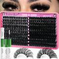 Yaiseiko 280PCS Lash Clusters Kit 12-25mm Volume Eyelash Extensions
