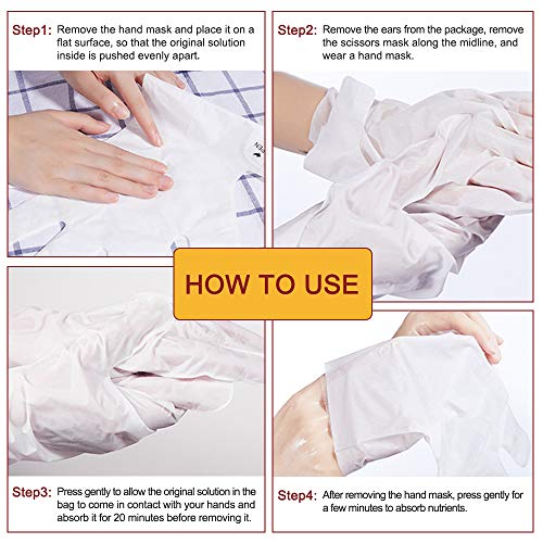 Honey & Milk Exfoliating Hand Peeling Mask Gloves for Dry Skin - 5 Pack