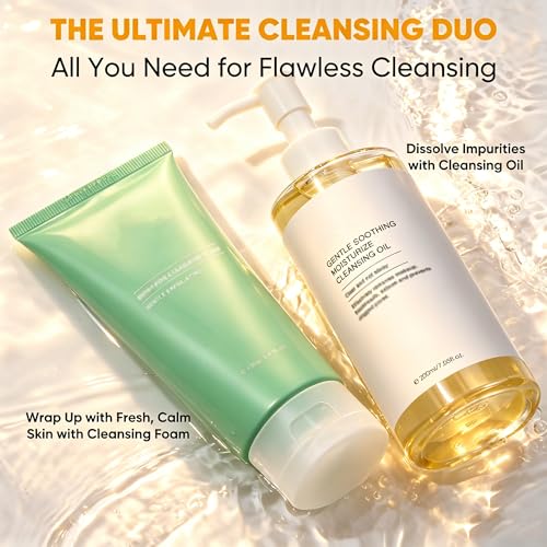 Cleansing Oil & Cleanser Set - Makeup Remover for All Skin Types