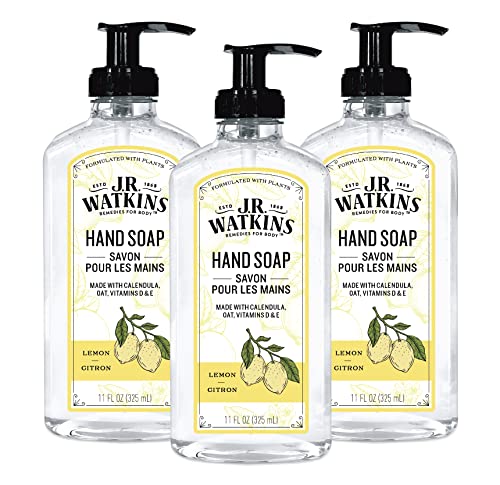 J.R. Watkins Lemon Hand Soap Refill & Dispenser, 3 Pack