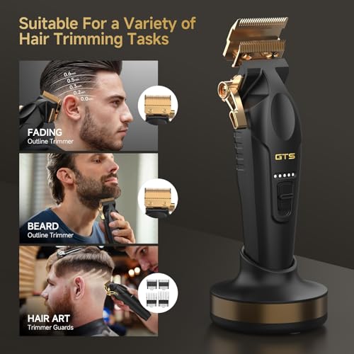 Hair Clippers for Men, Beard Trimmer Hair Clippers for Men, Professional Hair T-Blade Trimmer Cordless Rechargeable Edgers Clippers Electric Beard Shaver