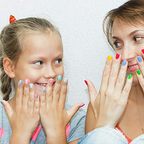 120 Pieces Kids Press On Nails - 5 Designs Full Cover