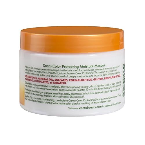 Cantu Shea Butter Anti Fade Color Protecting Moisture Masque with Quinoa Protein, 12 Ounce