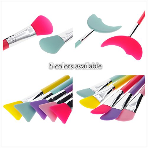 LORMAY 13 Pcs Silicone Brush Set. Perfect Applicators for Epoxy Resin Crafting, Facial Mask, Mascara Shield and Eyeshadow Shield.and Cream Beauty Products (Purple)