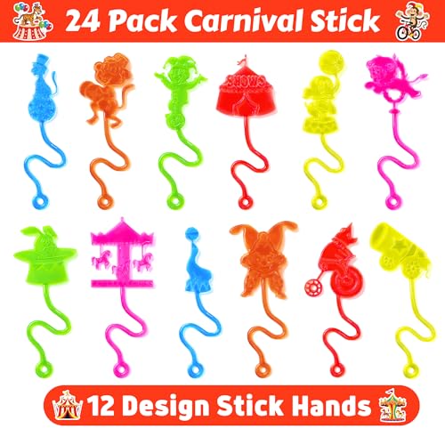 48 PCS Carnival Party Favors - Sticky Hands & Tattoos