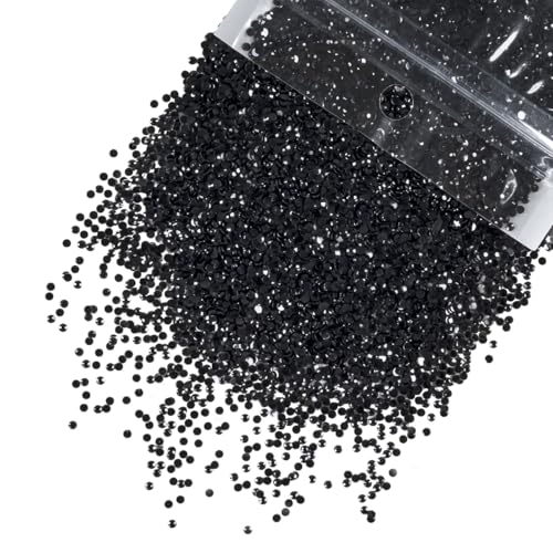 Black Resin Rhinestones 10000pcs SS6 2mm Flatback Jelly Stones