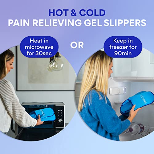 LEONNS Gel Foot Ice Pack Slippers for Pain Relief & Therapy
